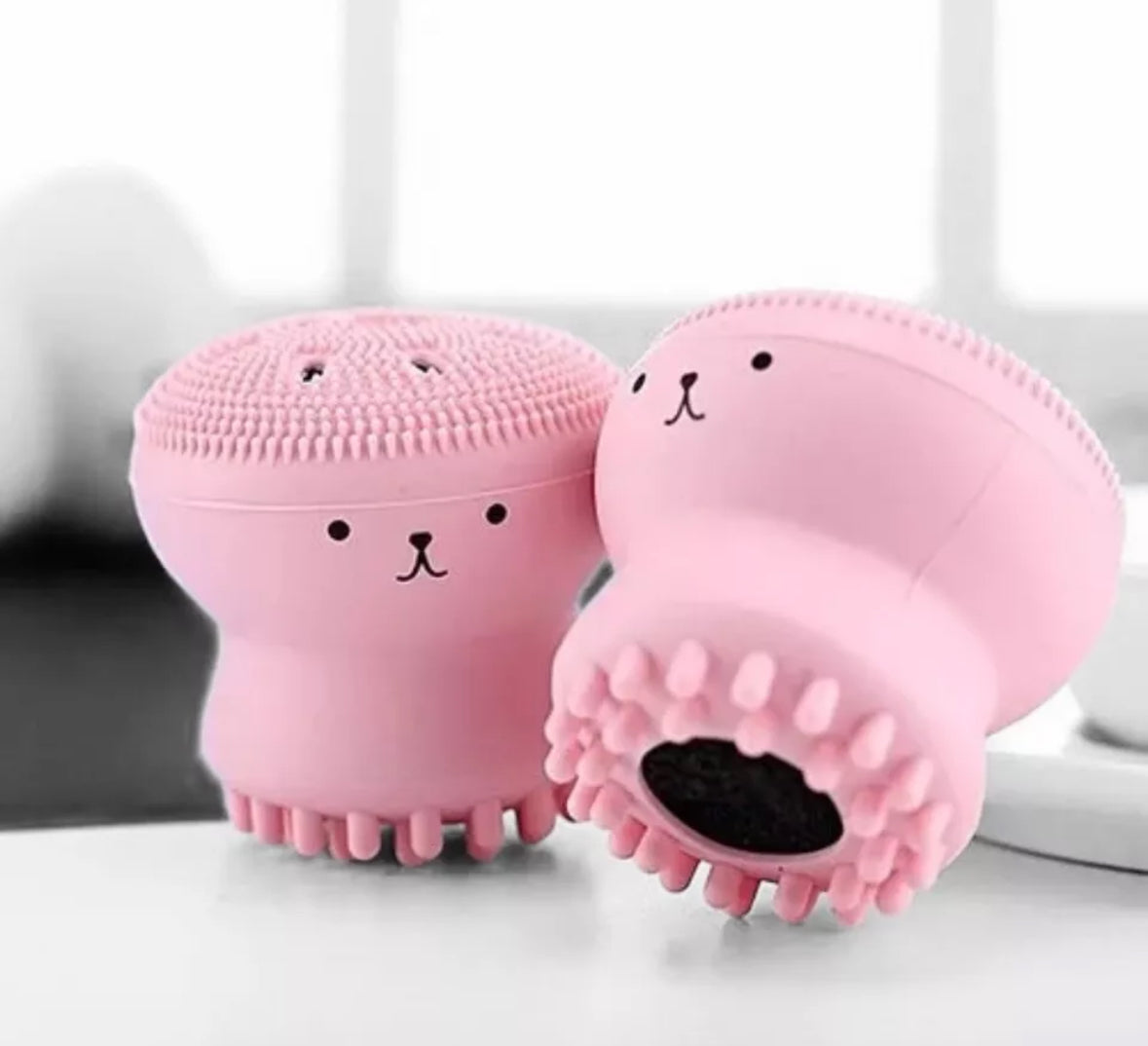 Silicone Small Octopus Face Wash Brush, Cute Facial Cleansing Brush